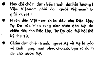 VC/NVA Propaganda Leaflet (in Vietnamese)